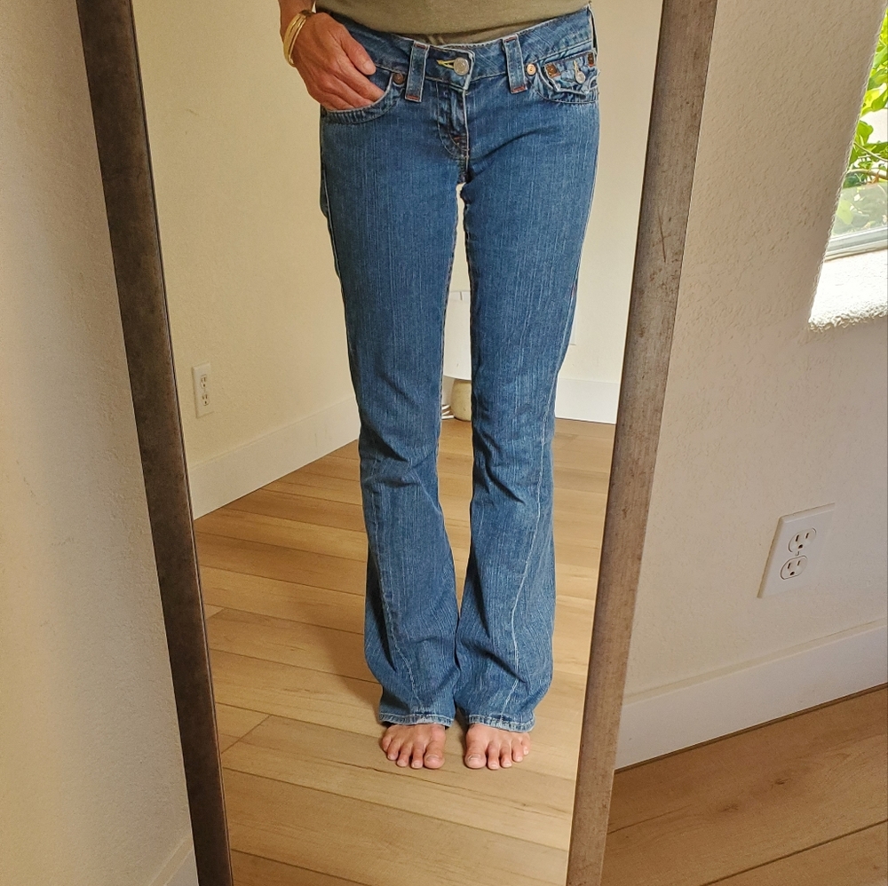 True Religion Joey Twisted Seam Flare Jeans